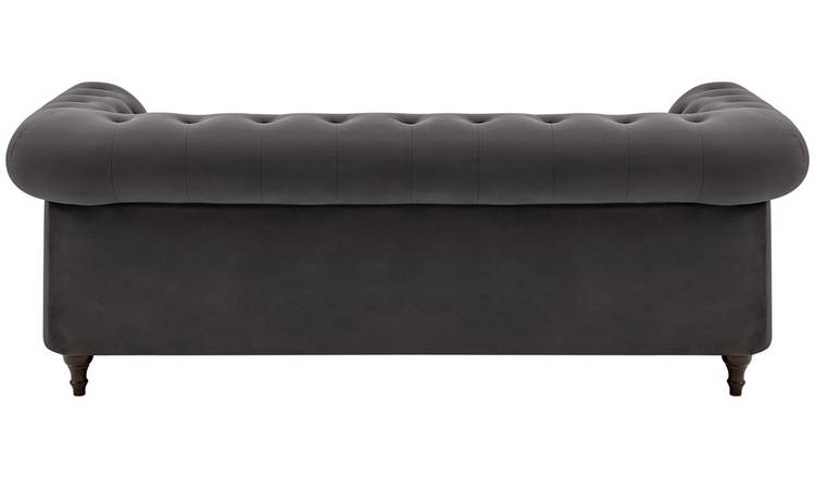 Habitat Chesterfield 2 Seater Velvet Sofa Bed - Charcoal