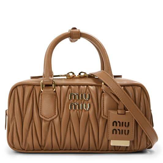 Miu Miu Women's Arcadie Leather Top Handle Bag