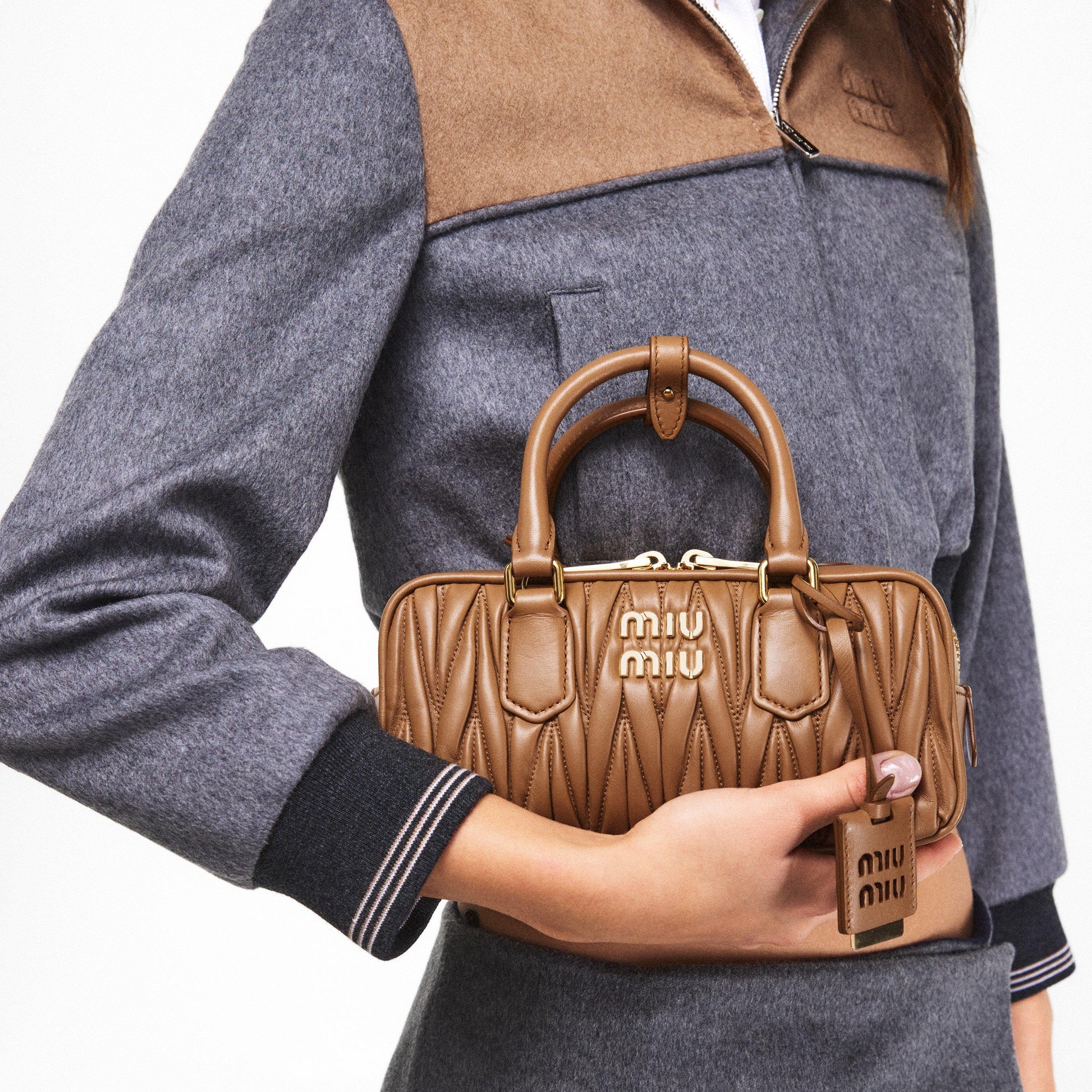 Miu Miu Women's Arcadie Leather Top Handle Bag
