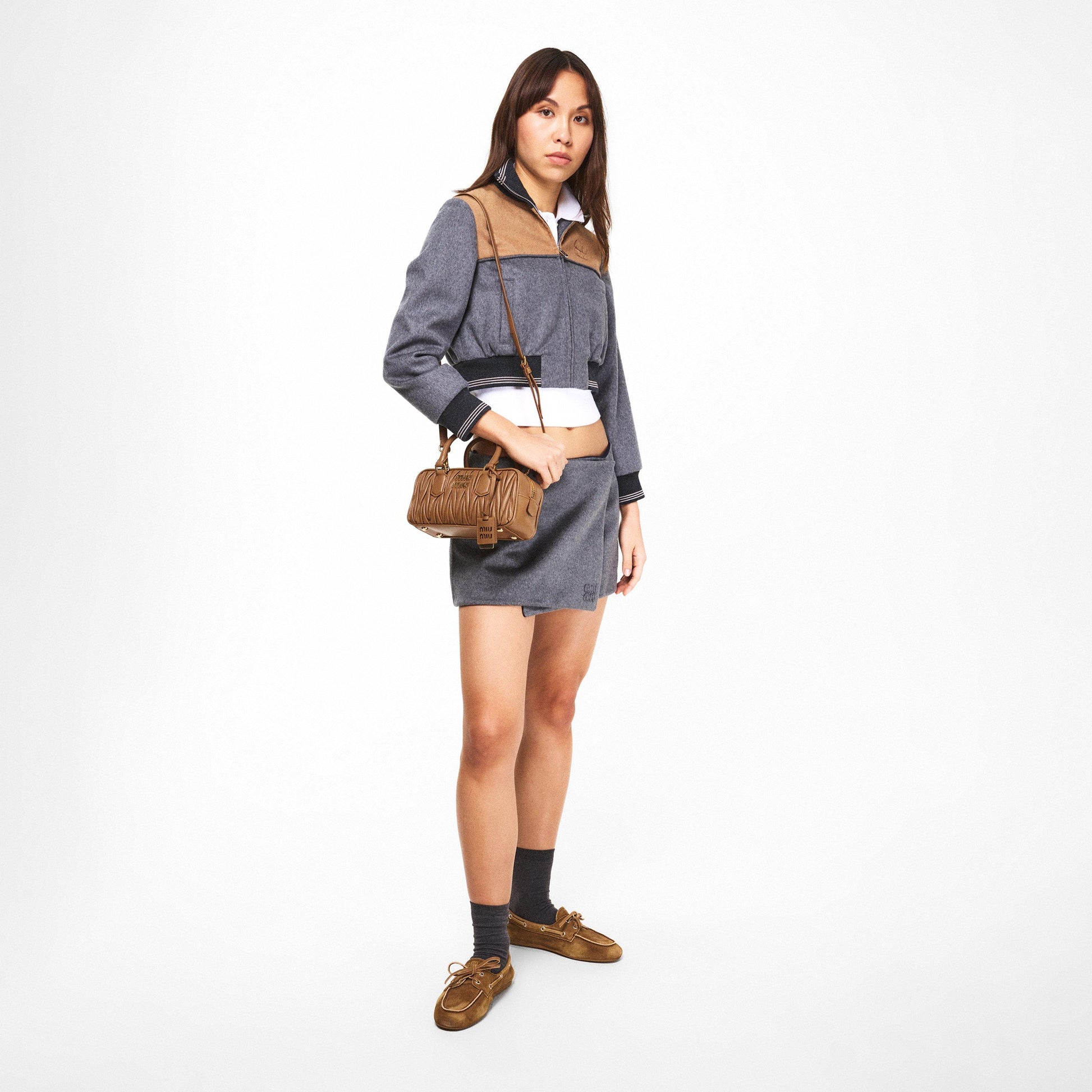Miu Miu Women's Arcadie Leather Top Handle Bag