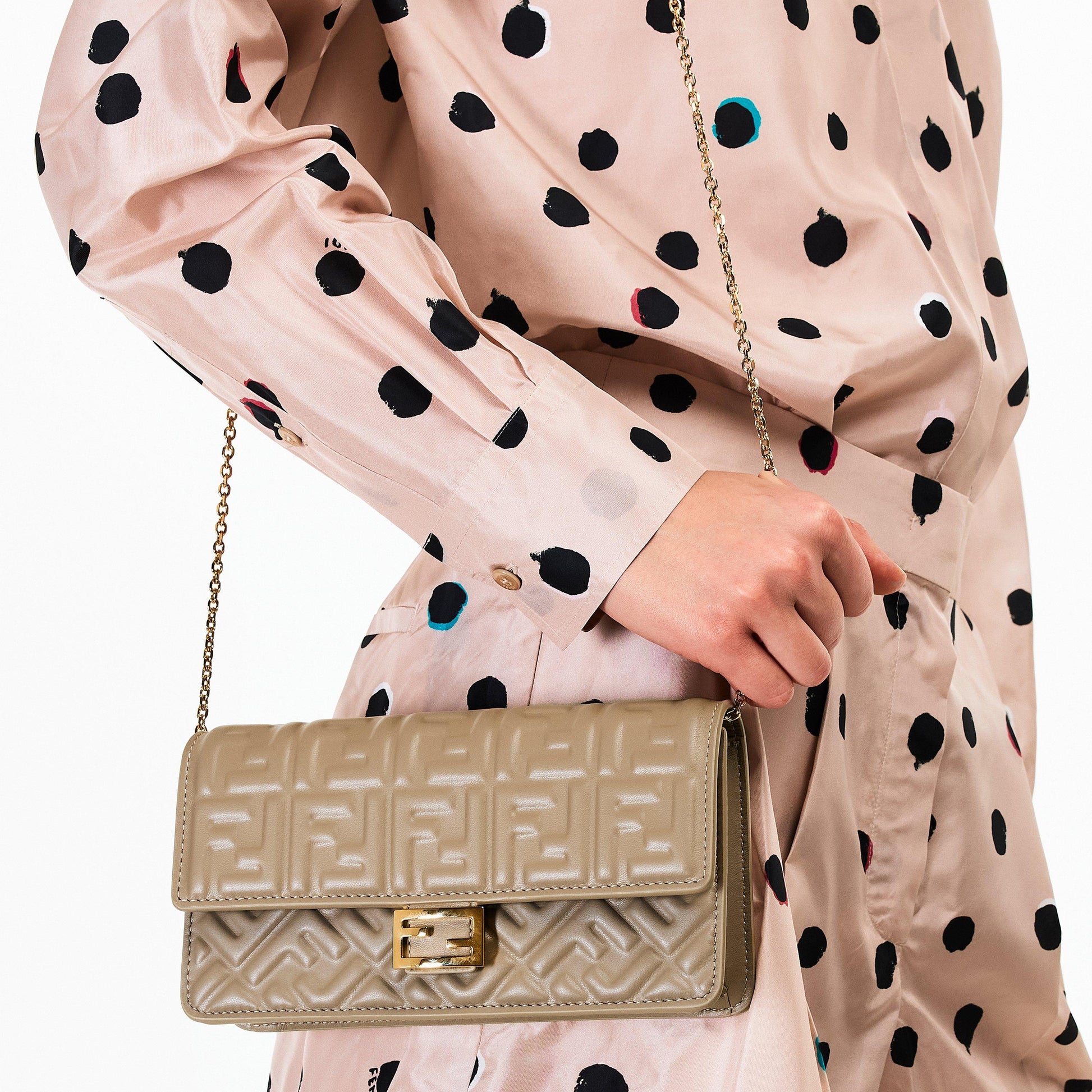 Fendi Womens Leather Baguette