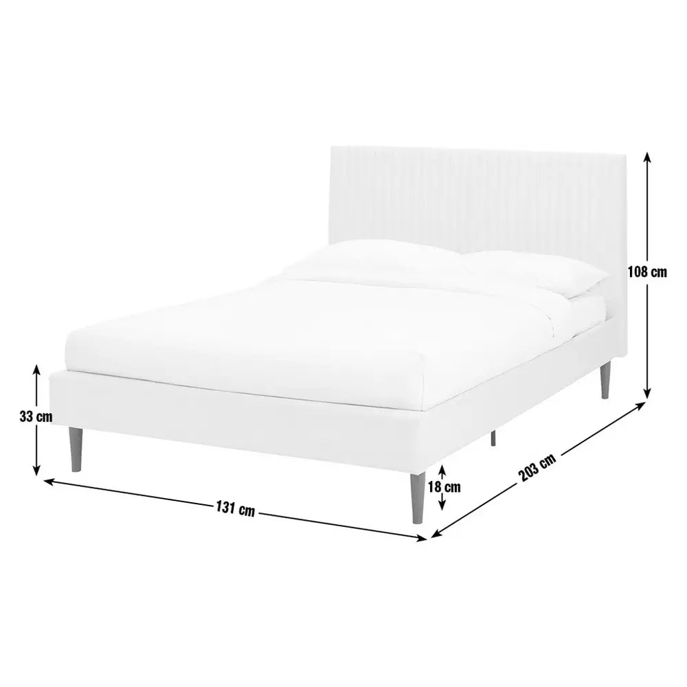 Argos Home Ada Velvet Bed Frame - Natural