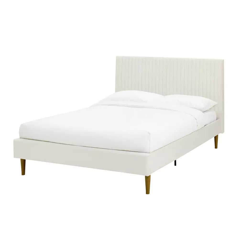 Argos Home Ada Velvet Bed Frame - Natural