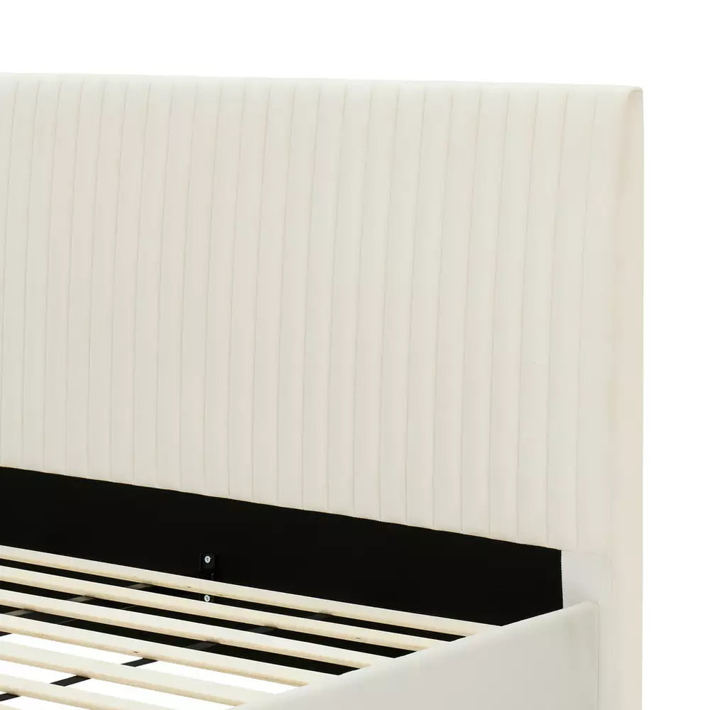 Argos Home Ada Velvet Bed Frame - Natural