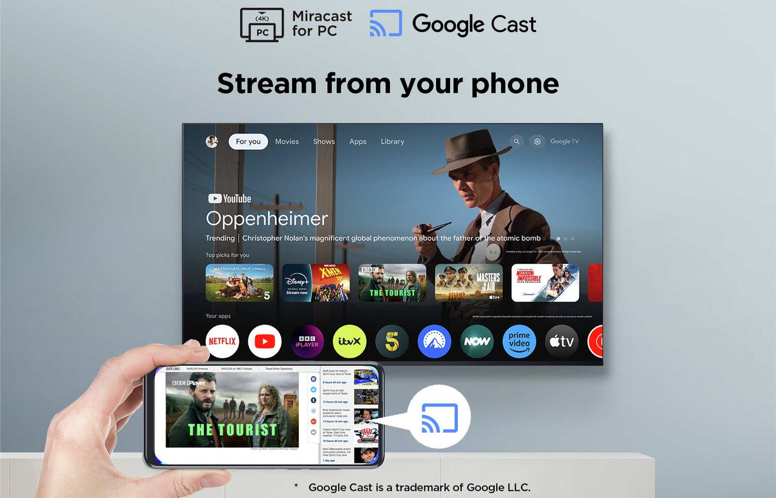 TCL 55 Inch 55V6C-UK Smart 4K UHD HDR LED TV