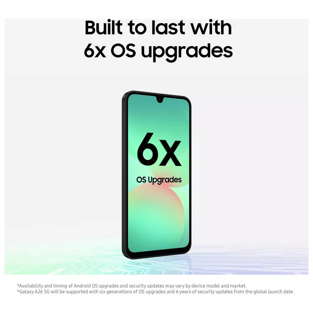 SIM Free Samsung Galaxy A26 5G 256GB AI Mobile Phone - Mint
