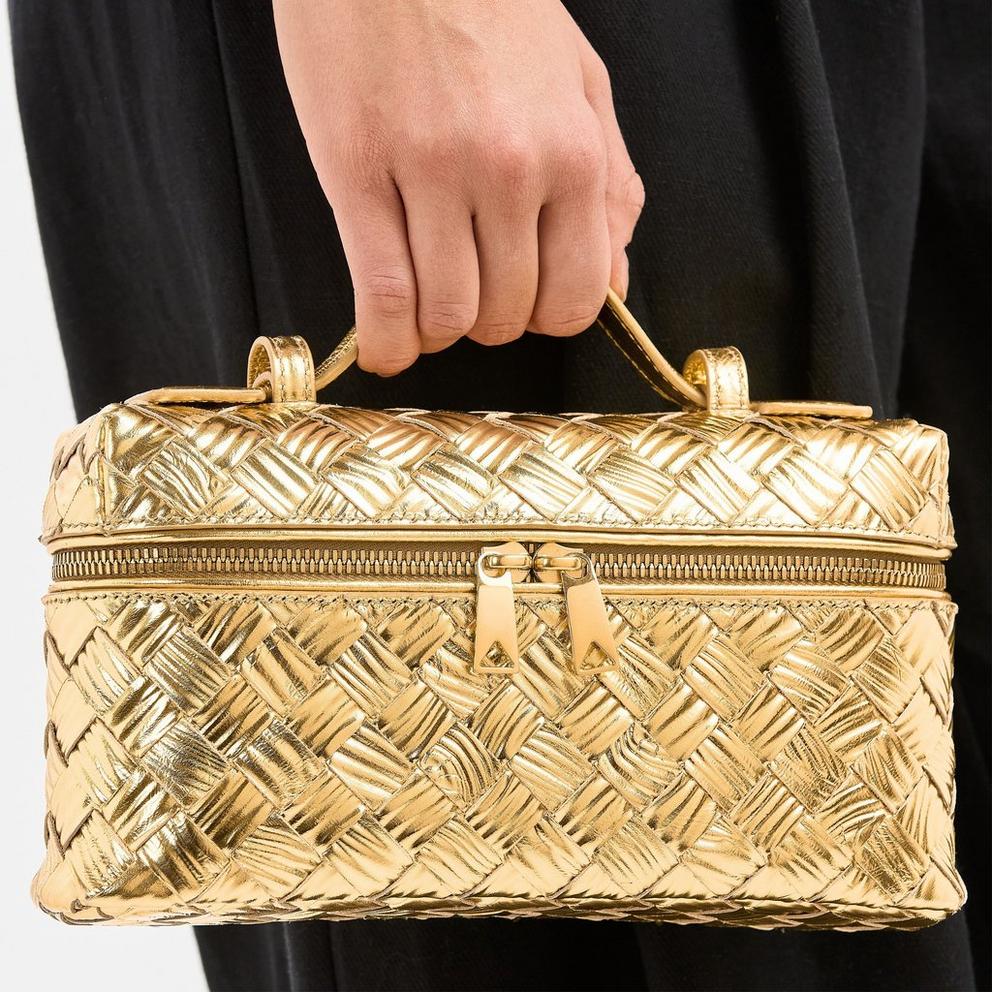 Bottega Veneta Women's BV Bang Mtlc Top Handle Bag