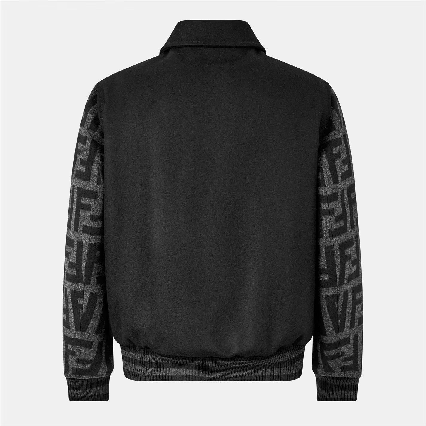 FENDI Men's Felt Blouson Wool Long Sleeve Coach Jacket
