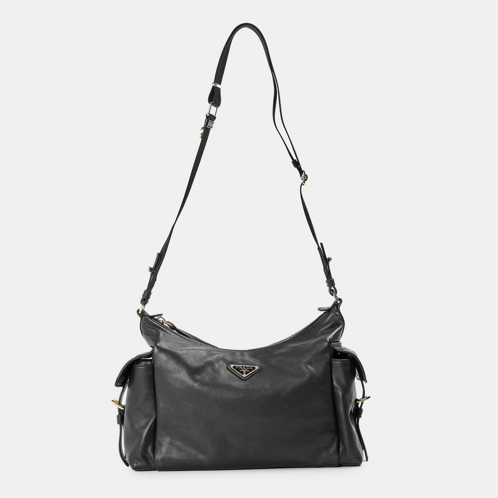 Prada Women's Leather Pocket Shoulder Bag