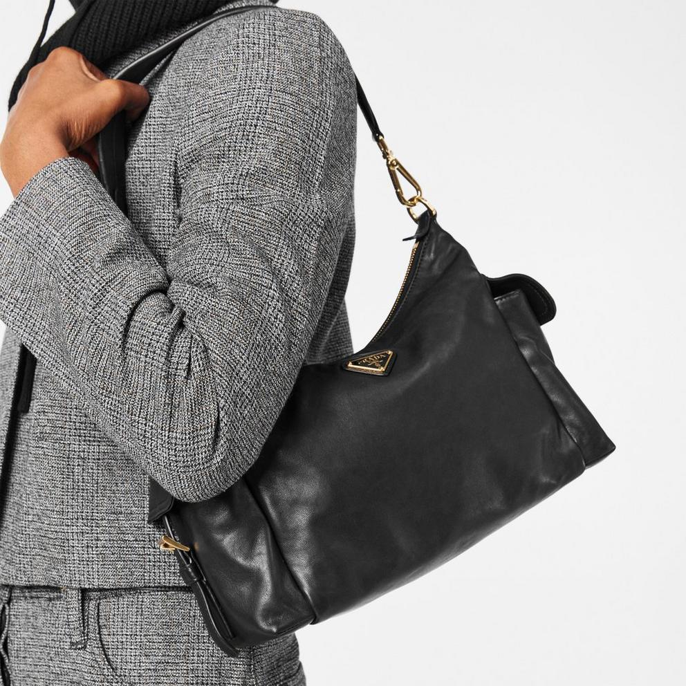 Prada Women's Leather Pocket Shoulder Bag