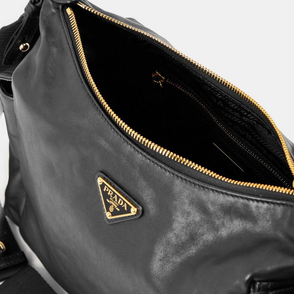 Prada Women's Leather Pocket Shoulder Bag