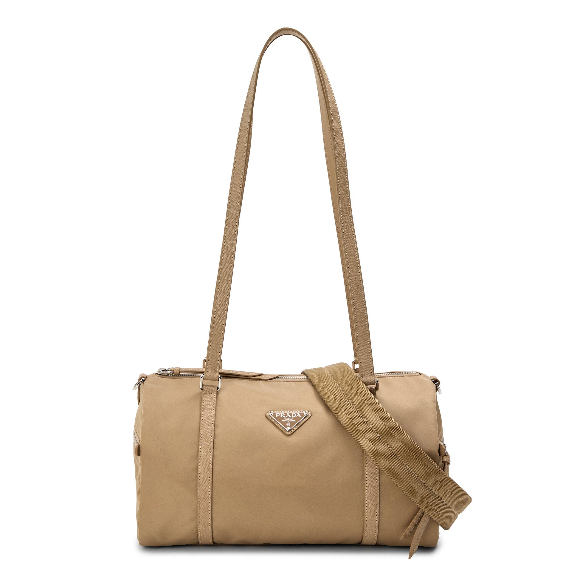 Prada Large Re-Nylon and Saffiano leather duffle