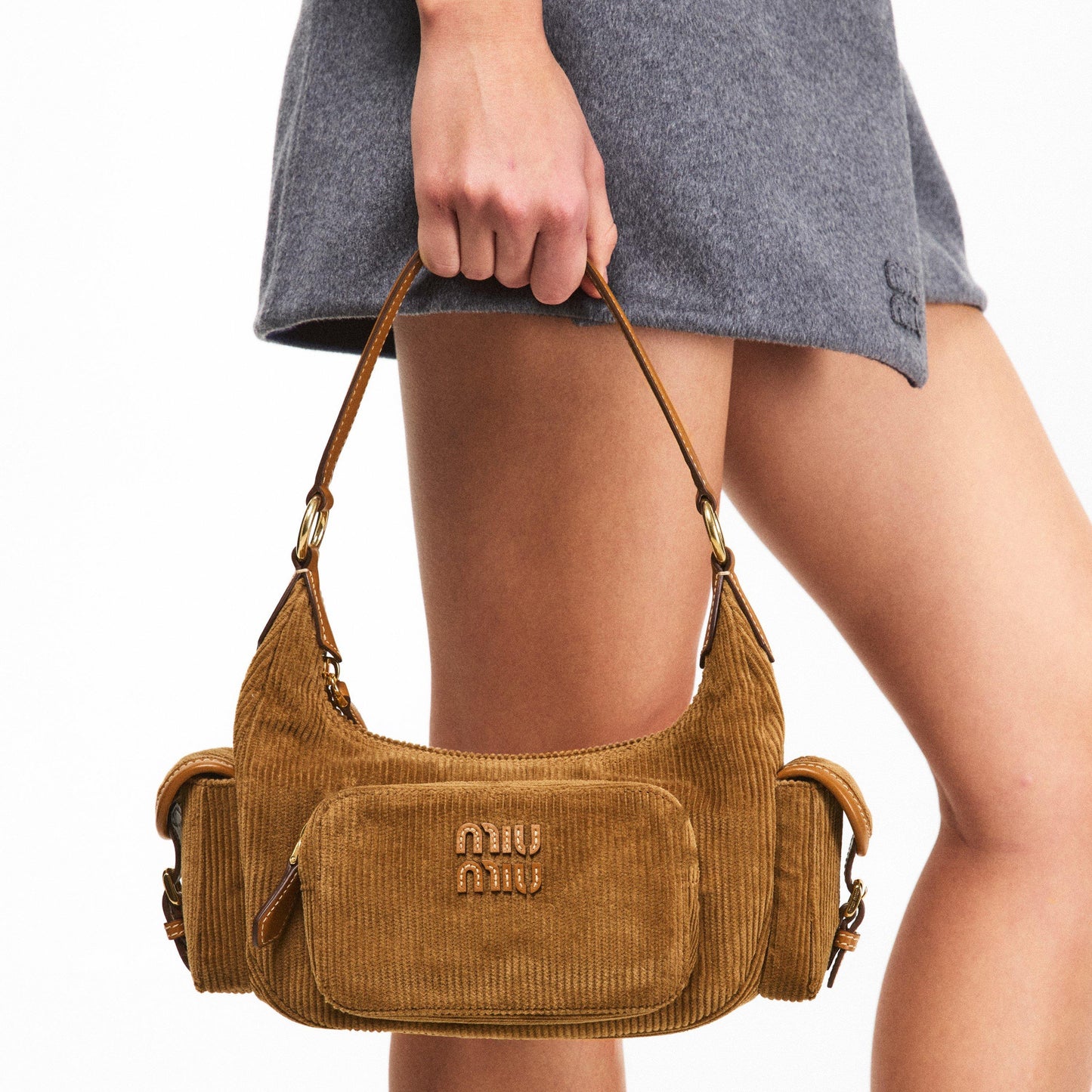 Miu Miu Womens Pocket Shoulder Bag