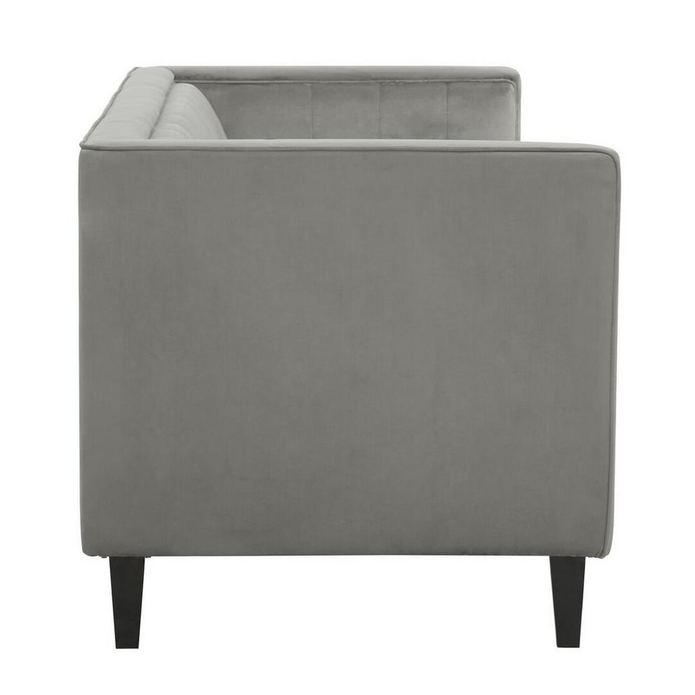 Helia 3 Seat Grey Velvet Sofa