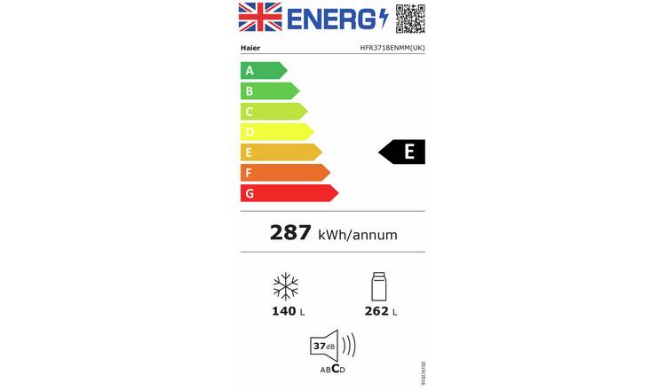 Haier HFR3718ENMM Fridge Freezer - Inox