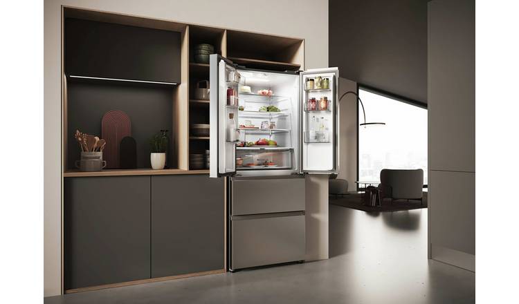 Haier HFR3718ENMM Fridge Freezer - Inox