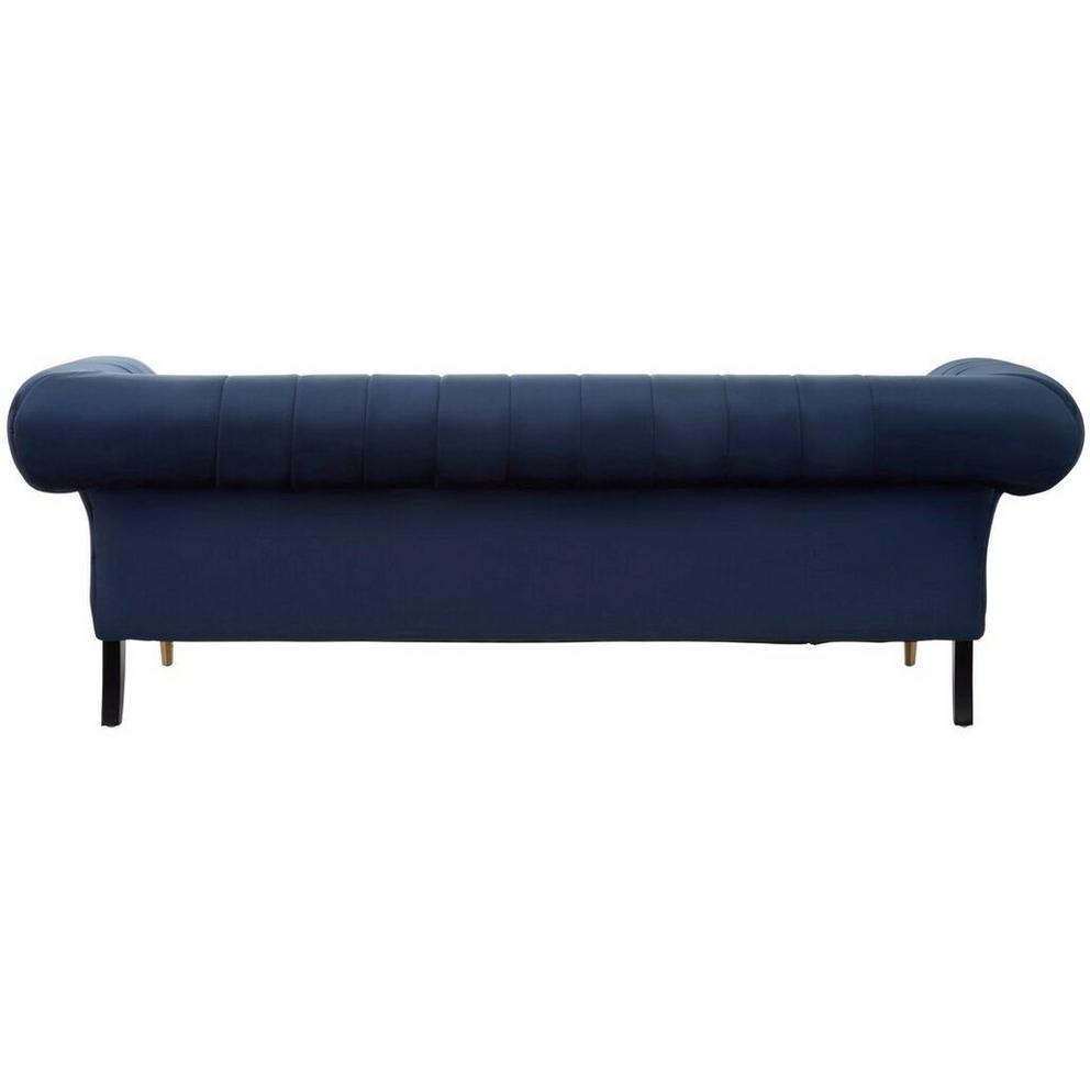 Siena Three Seat Midnight Velvet Sofa