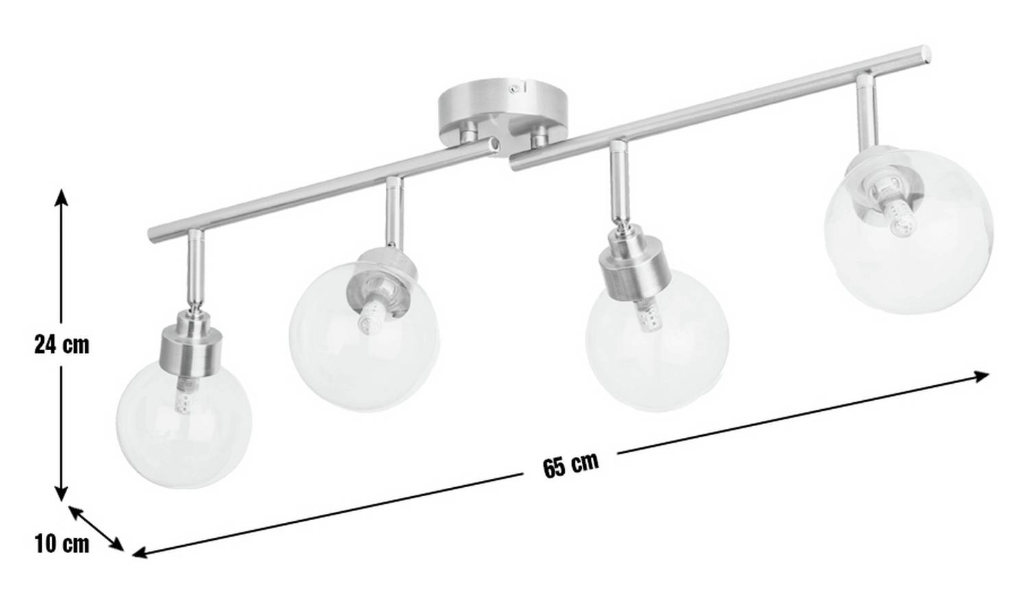Habitat Tay Steel 4 Lights Spotlight Bar - Brass