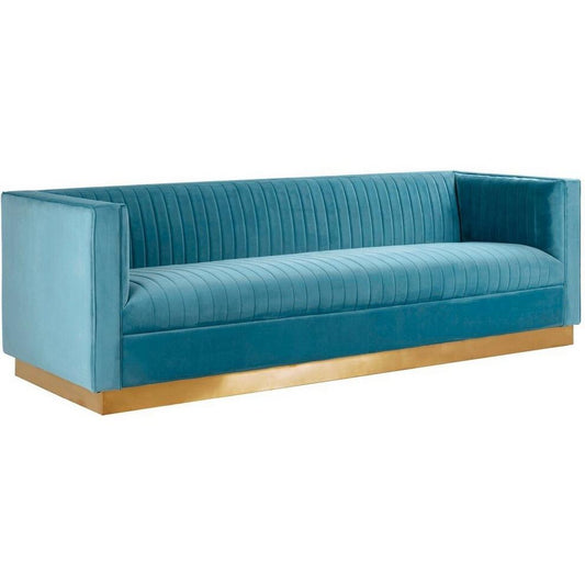 Opal 3 Seat Light Blue Sofa