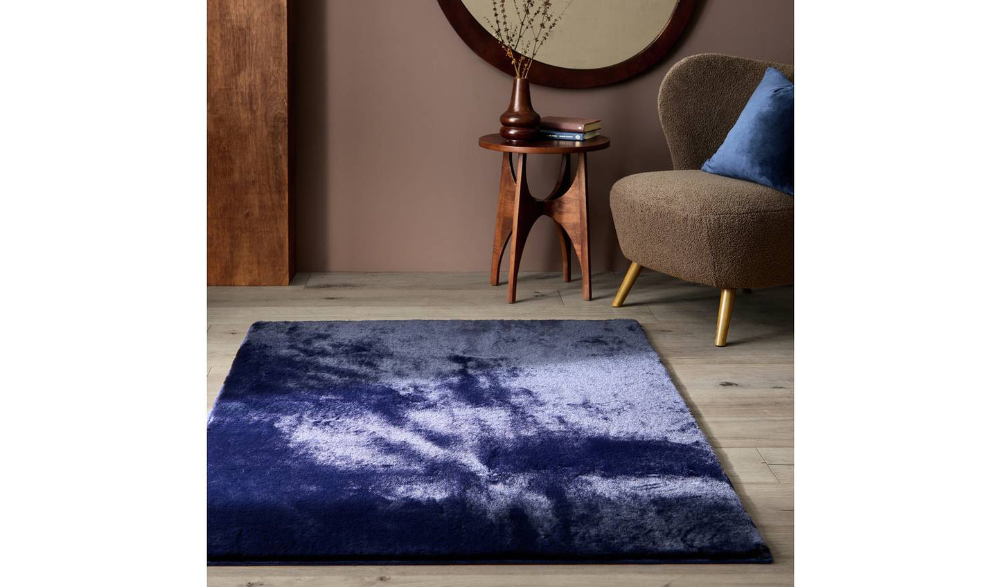 Habitat Cosy Soft Navy Short Pile Rug - 150x80cm