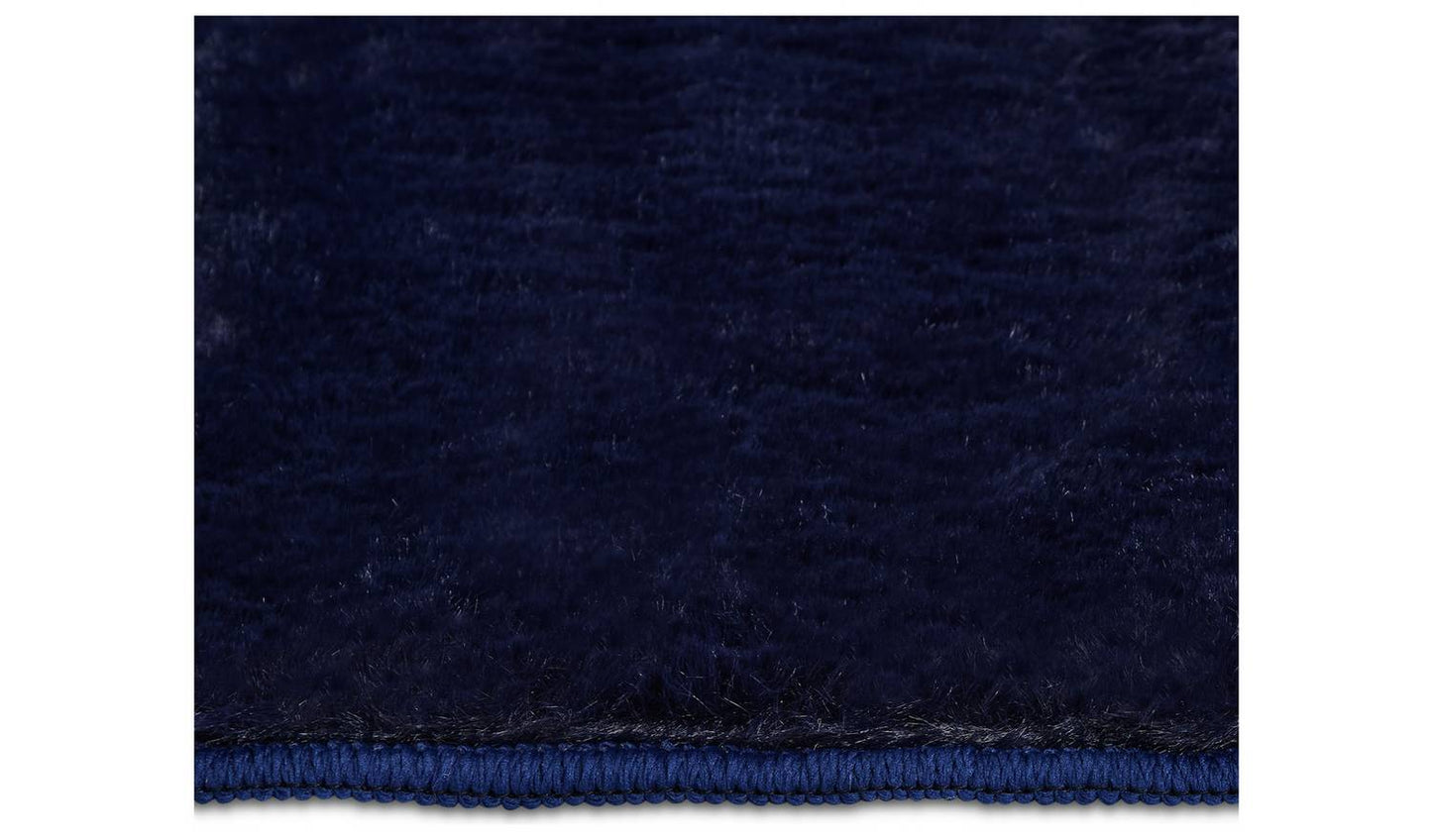 Habitat Cosy Soft Navy Short Pile Rug - 150x80cm