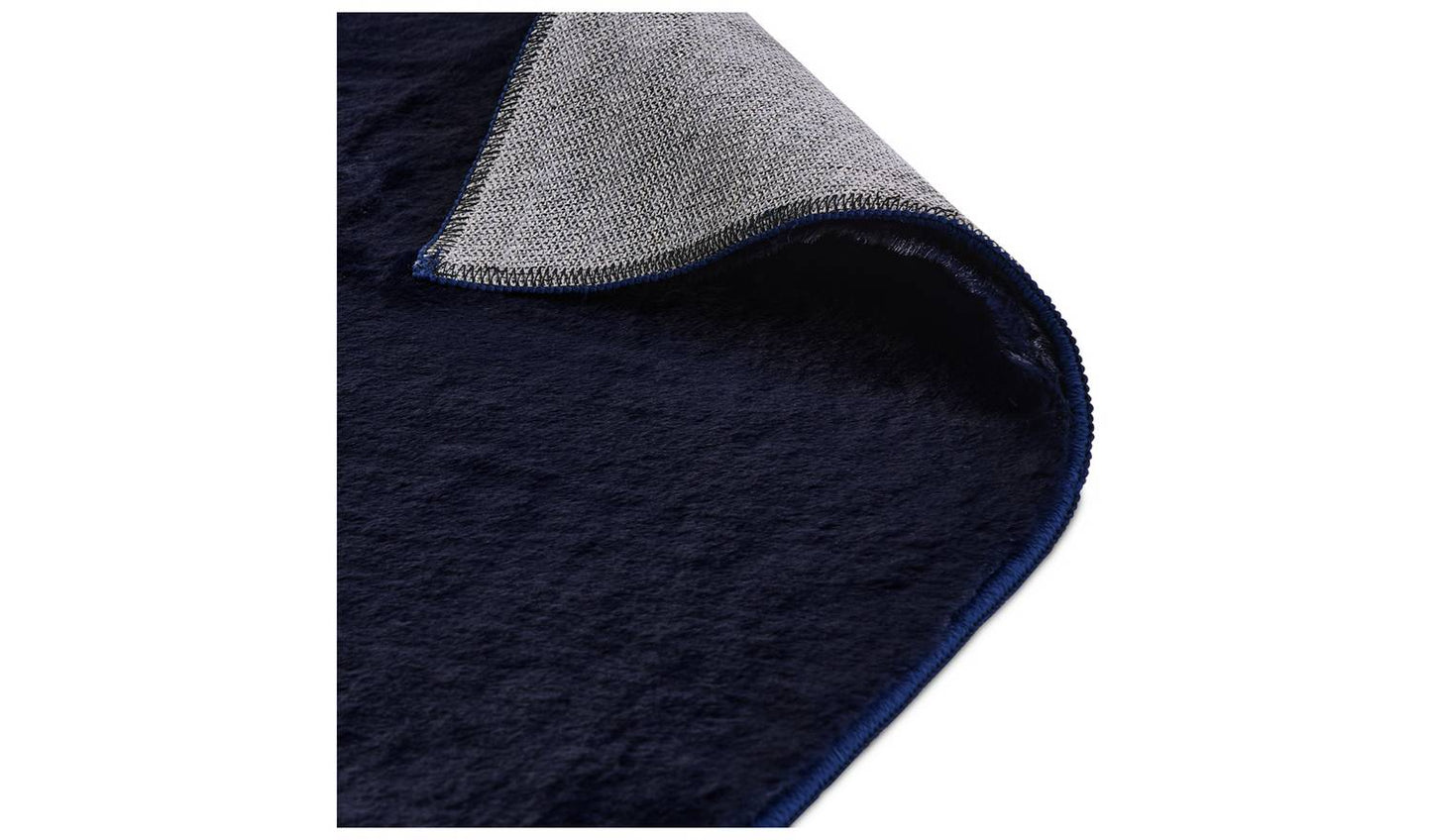Habitat Cosy Soft Navy Short Pile Rug - 150x80cm