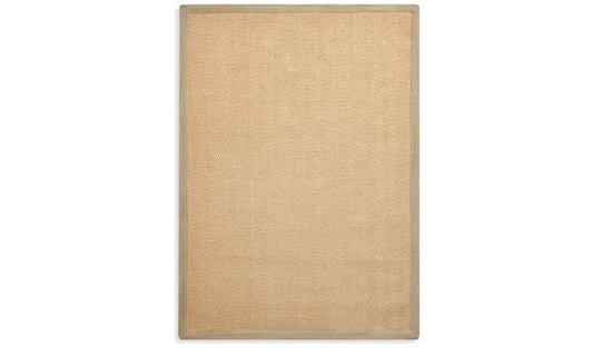 Habitat Herringbone Neutral Border Jute Rug - 80x150cm