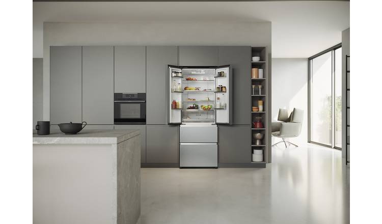 Haier HFR5719ENMG American Fridge Freezer - Silver
