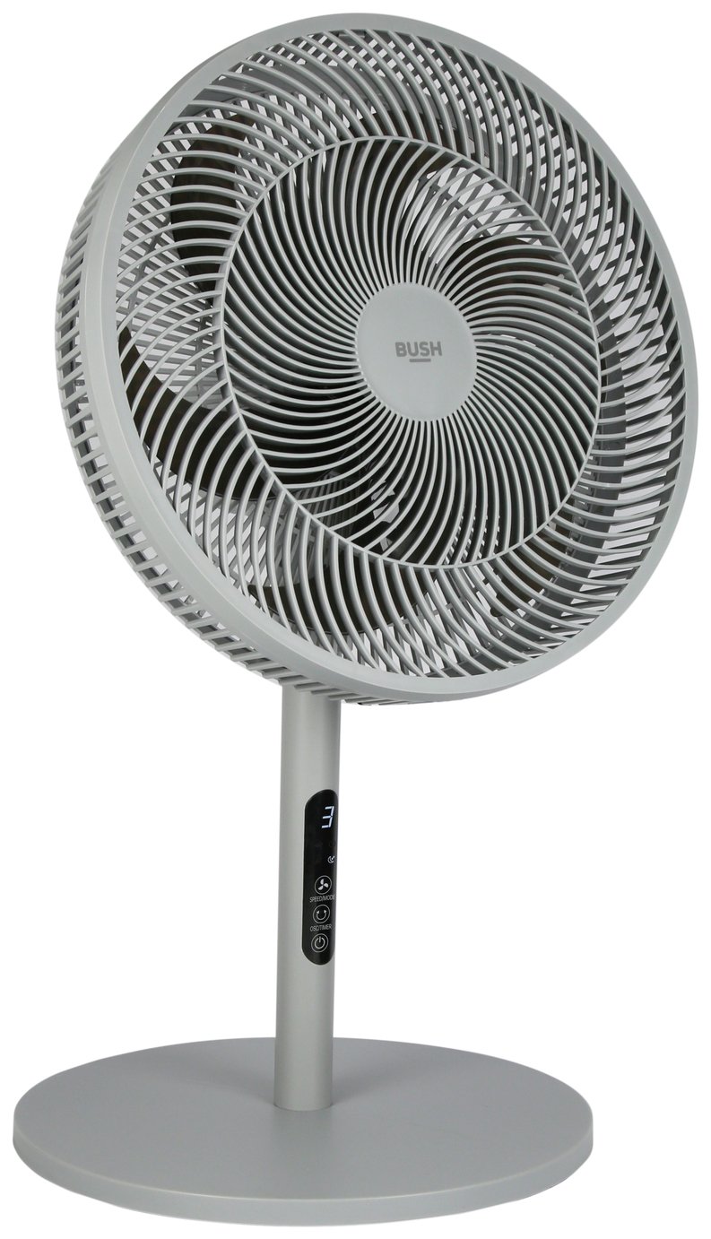Bush Grey Pedestal/Desk Fan with Remote Control - 16 Inch