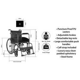Aidapt Self Propelled Steel Wheelchair