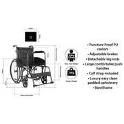 Aidapt Self Propelled Steel Wheelchair