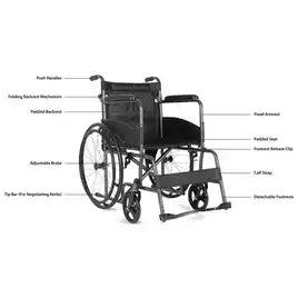 Aidapt Self Propelled Steel Wheelchair