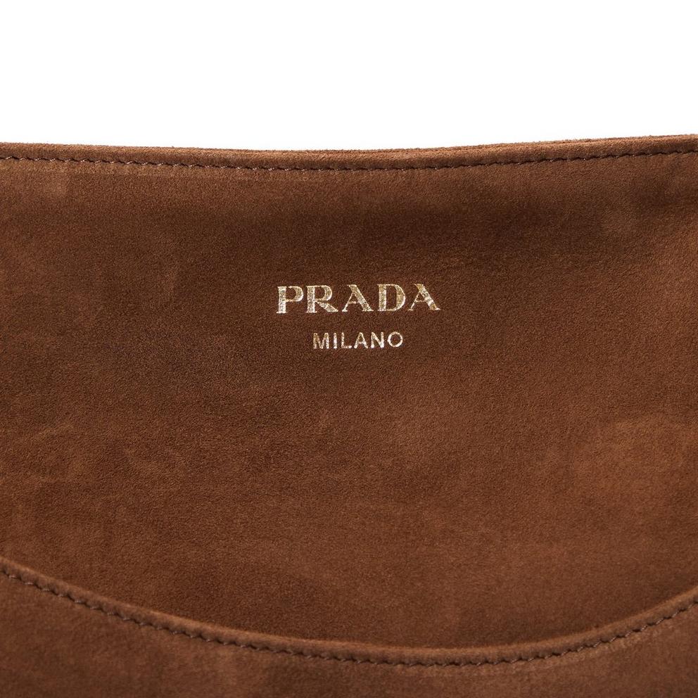 Prada Prada Carry Medium Suede Tote Bag