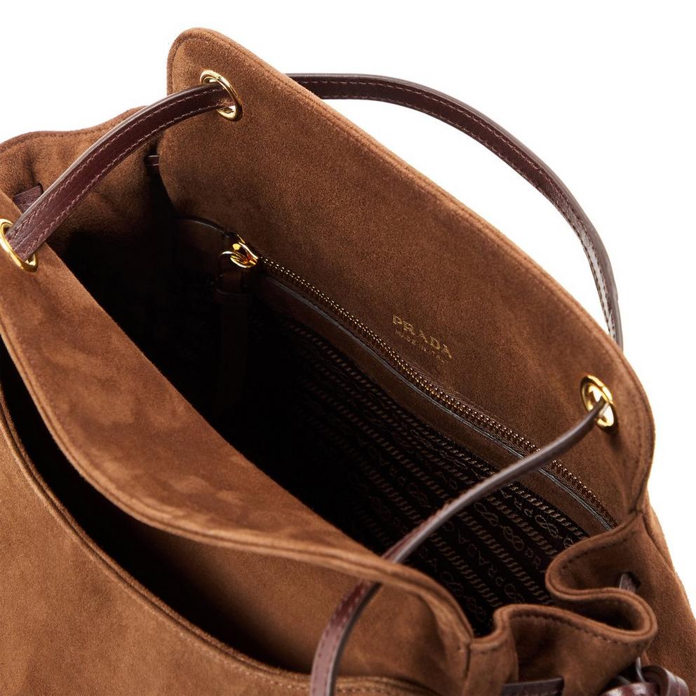 Prada Prada Carry Medium Suede Tote Bag