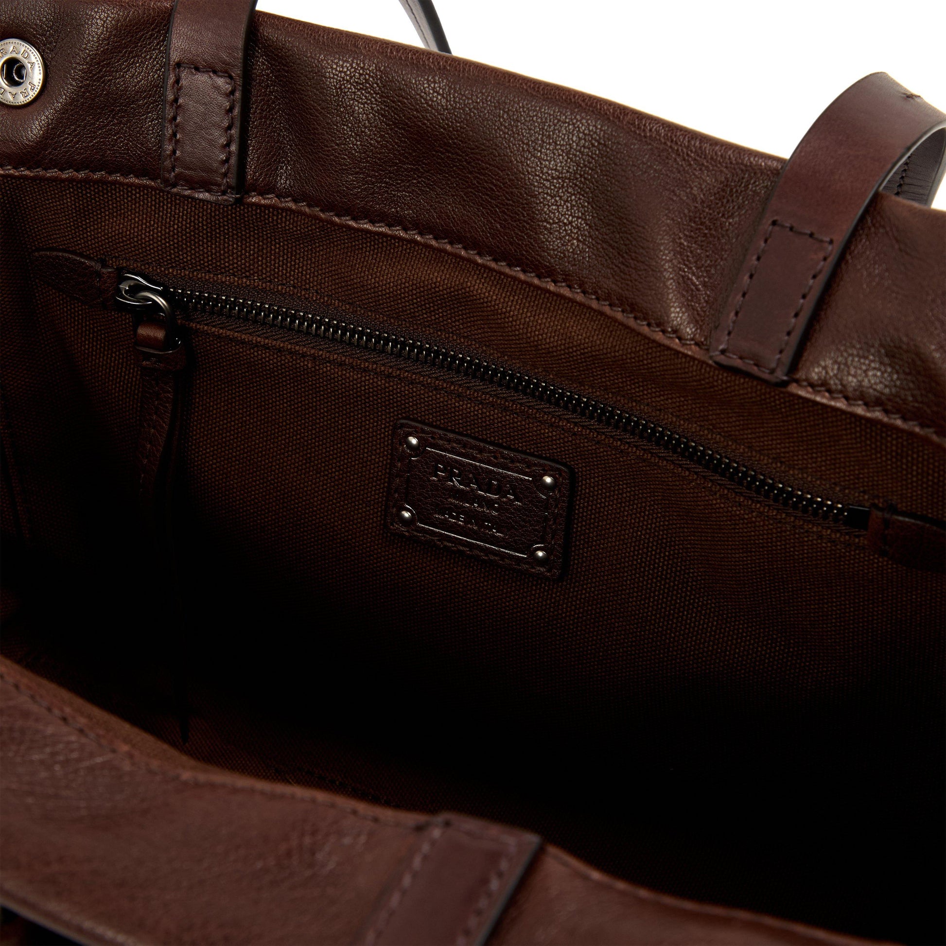 Prada Route medium leather tote bag
