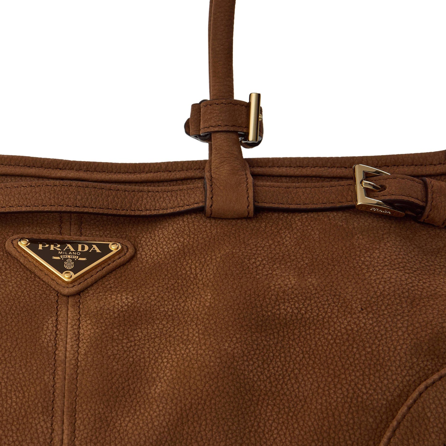 Prada Bonnie medium nubuck leather handbag