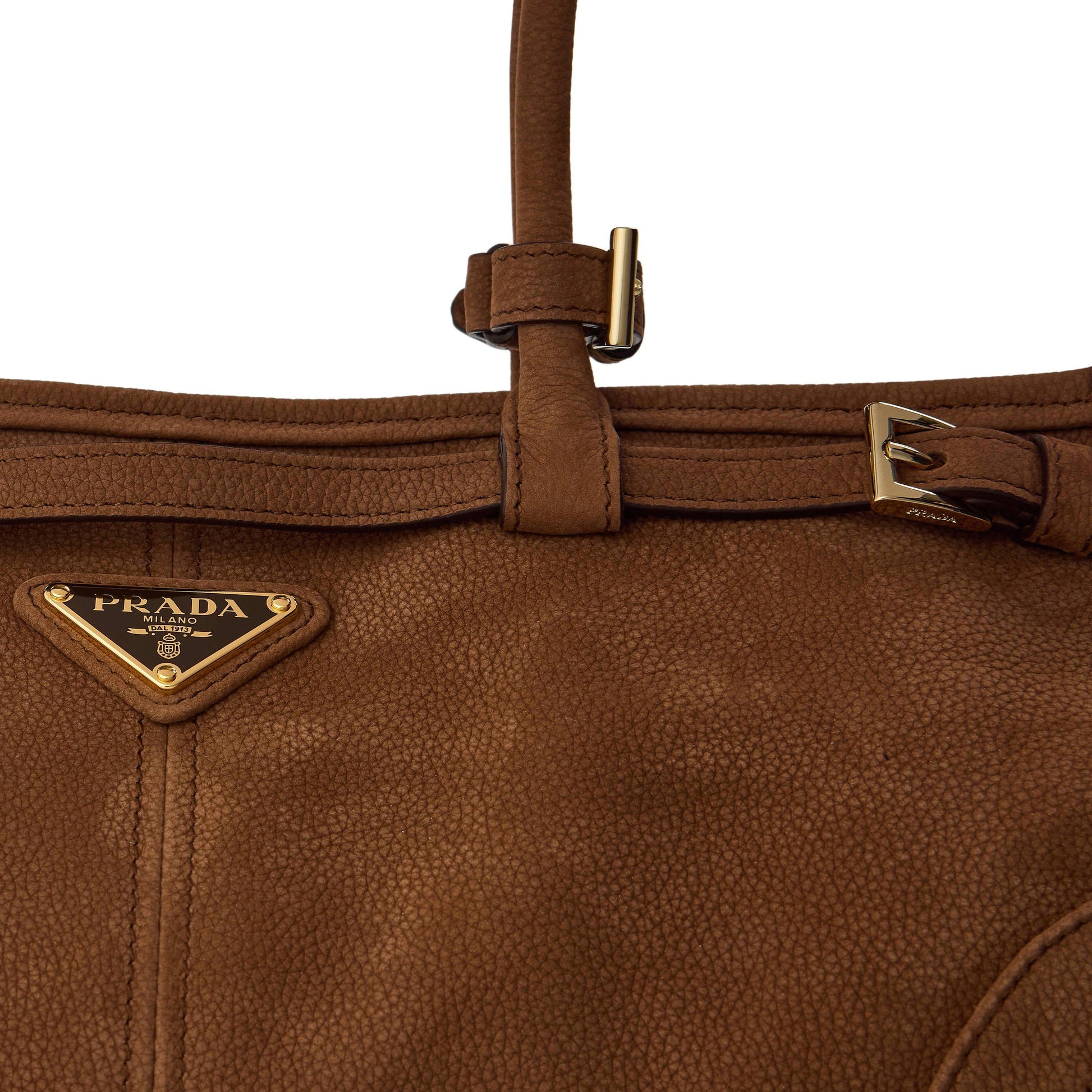 Prada Bonnie medium nubuck leather handbag