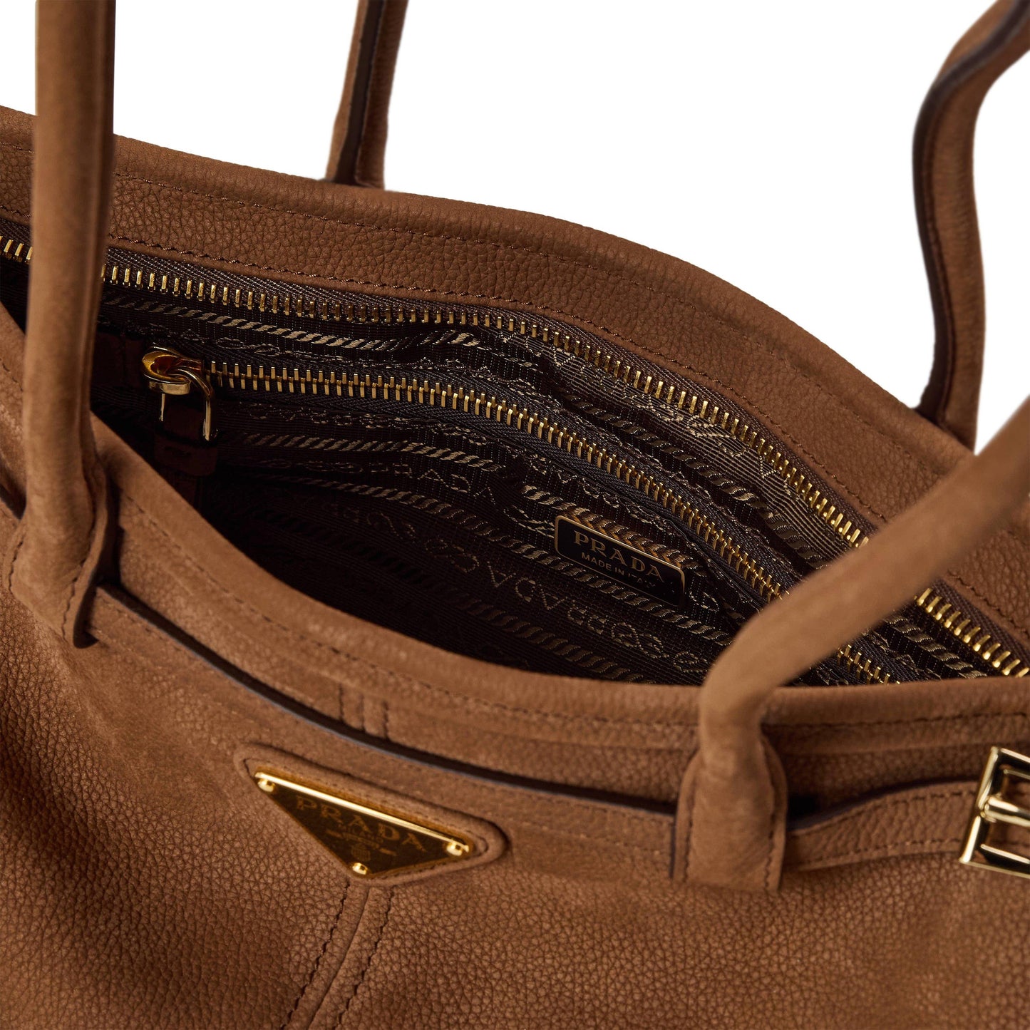 Prada Bonnie medium nubuck leather handbag