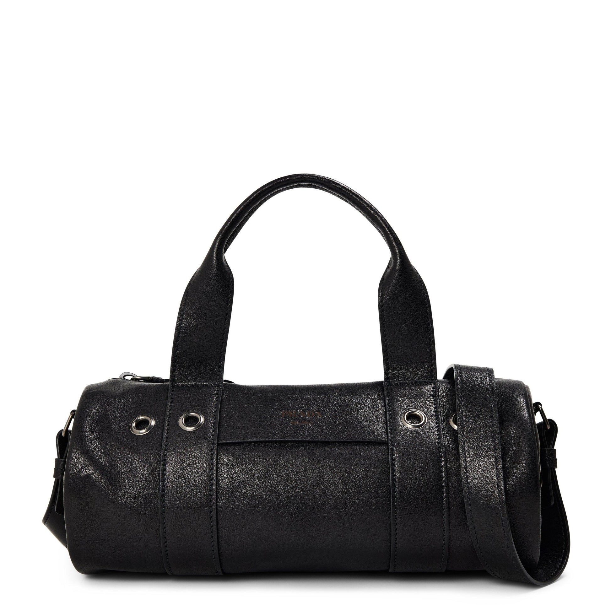 Prada Prada Route Large Leather Top Handle Bag