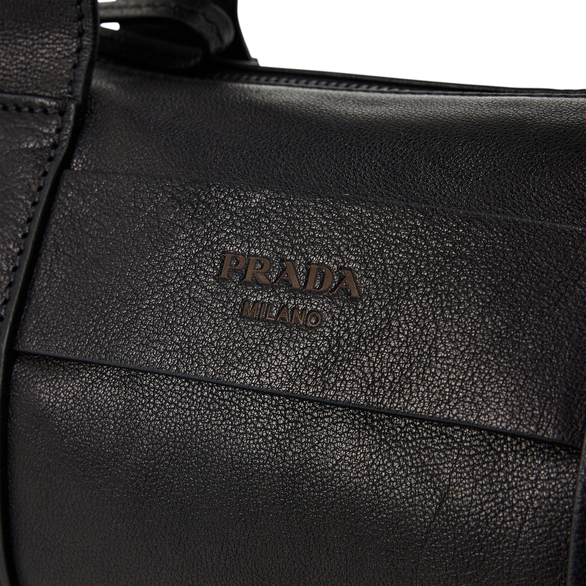 Prada Prada Route Large Leather Top Handle Bag