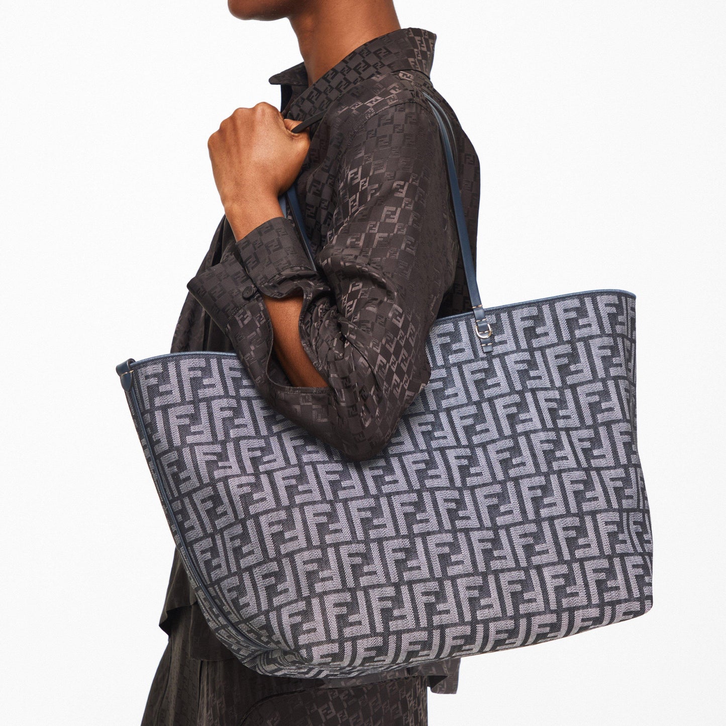 Fendi Women's Woven Shopper Tote Bag