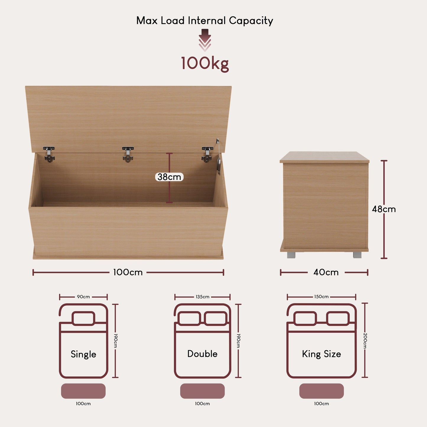 Lassic Leon Storage Ottoman Toy Box
