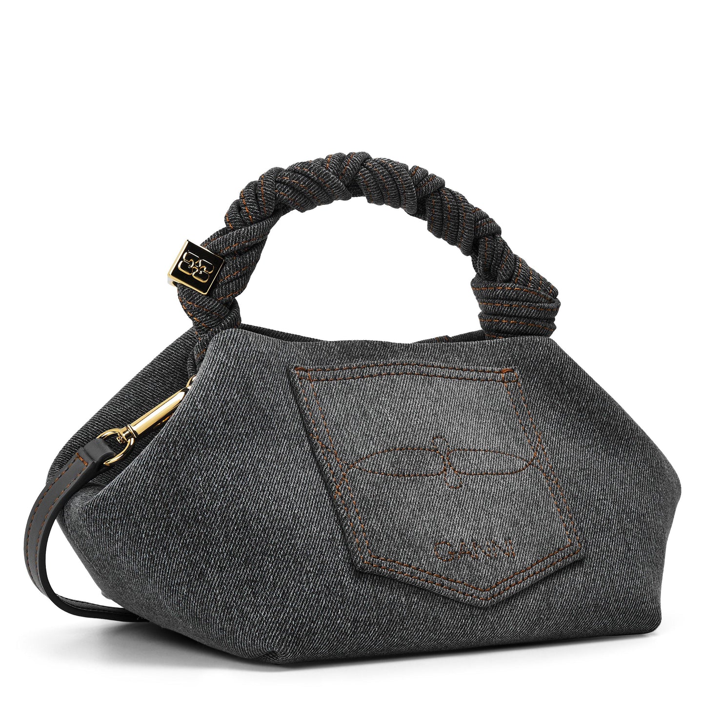 Ganni Women's Small Denim Hobo Bag