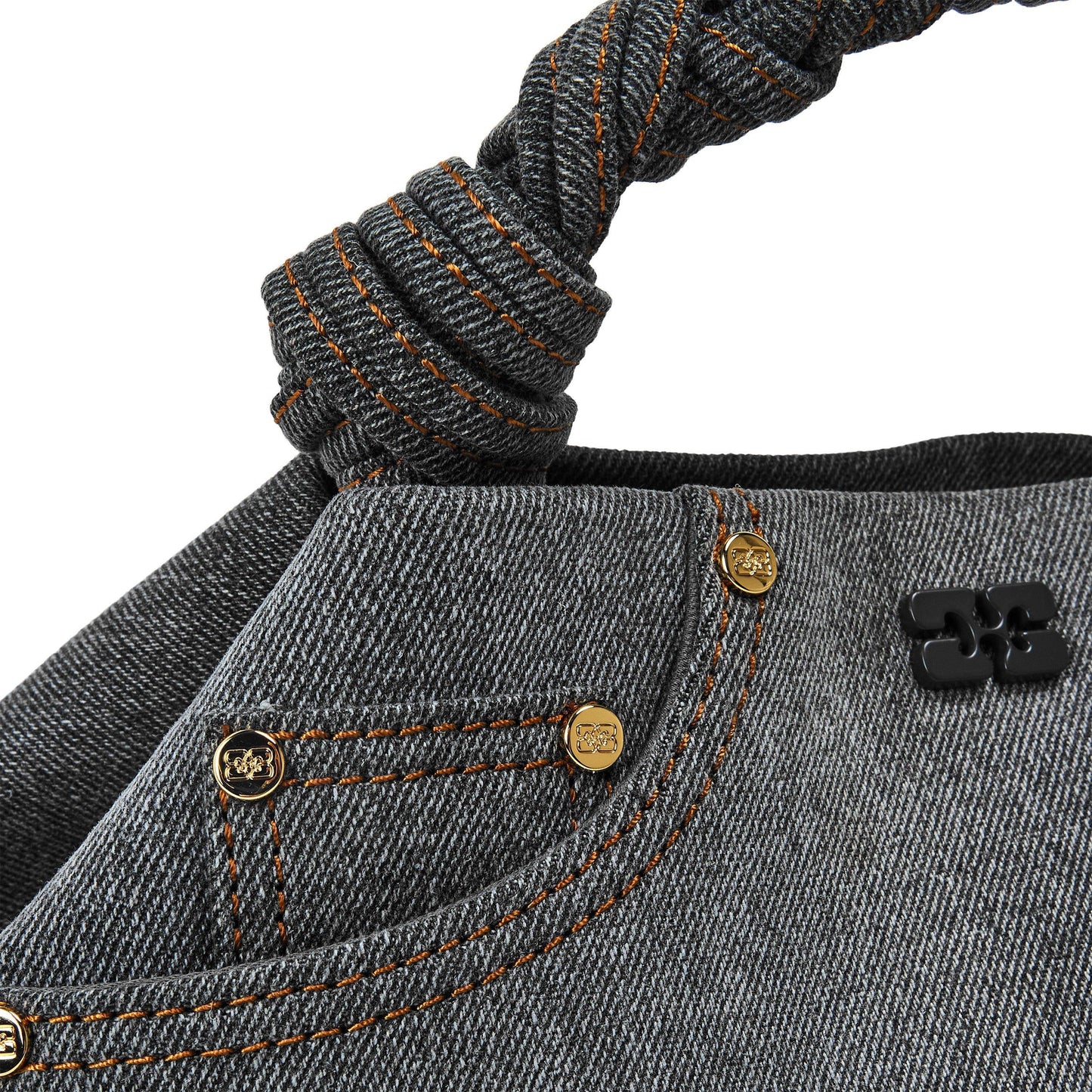 Ganni Women's Small Denim Hobo Bag