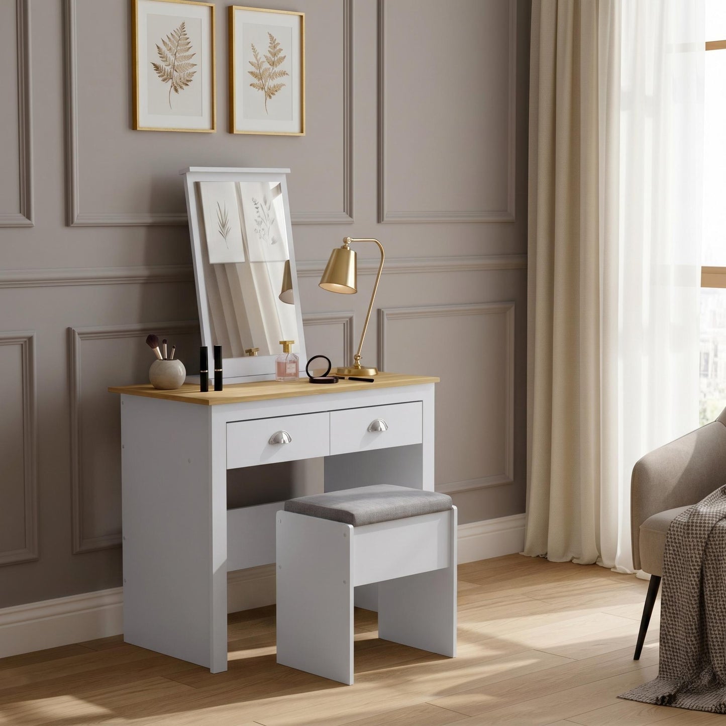 Jack Wills Lancaster 2 Drawer Dressing Table Set