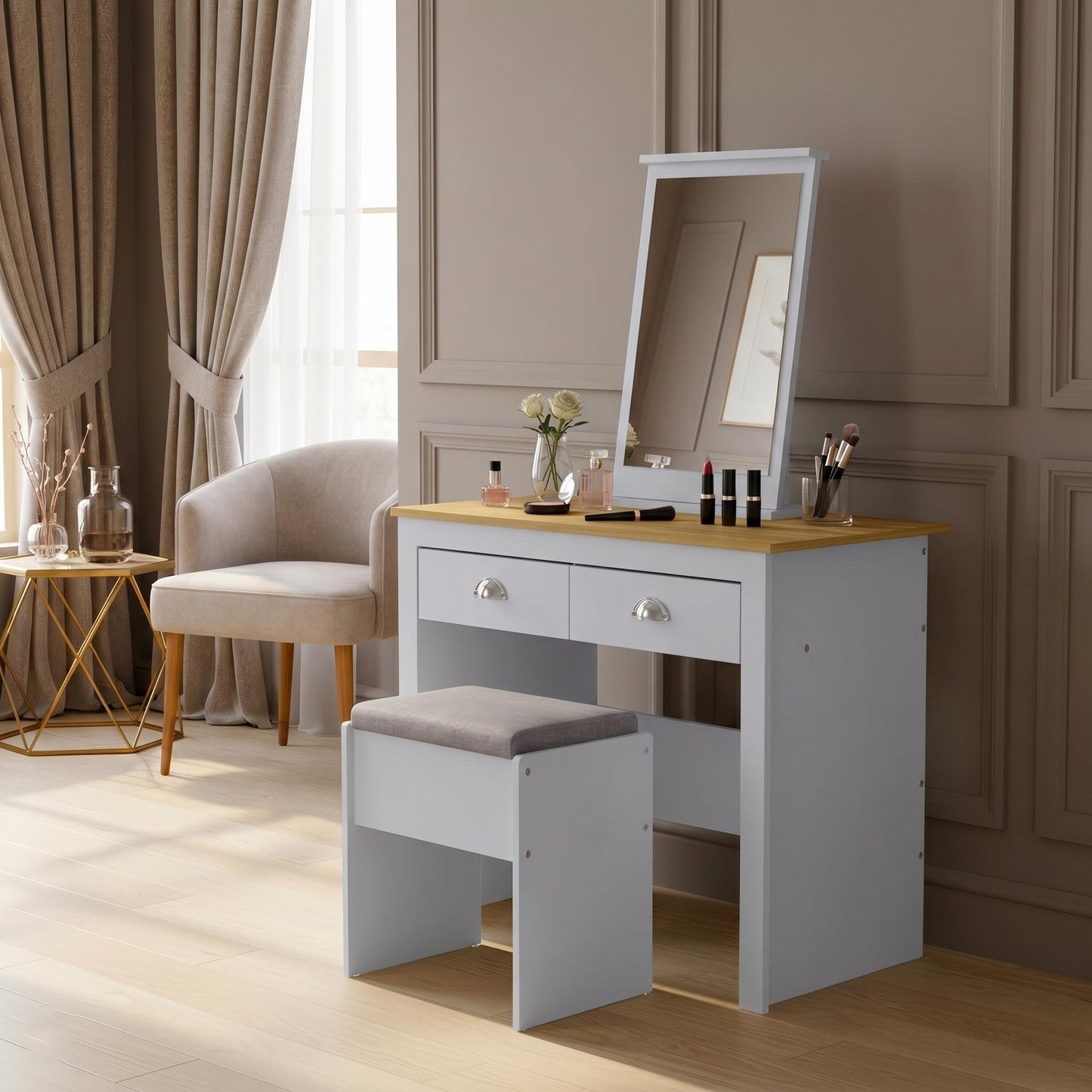 Jack Wills Lancaster 2 Drawer Dressing Table Set