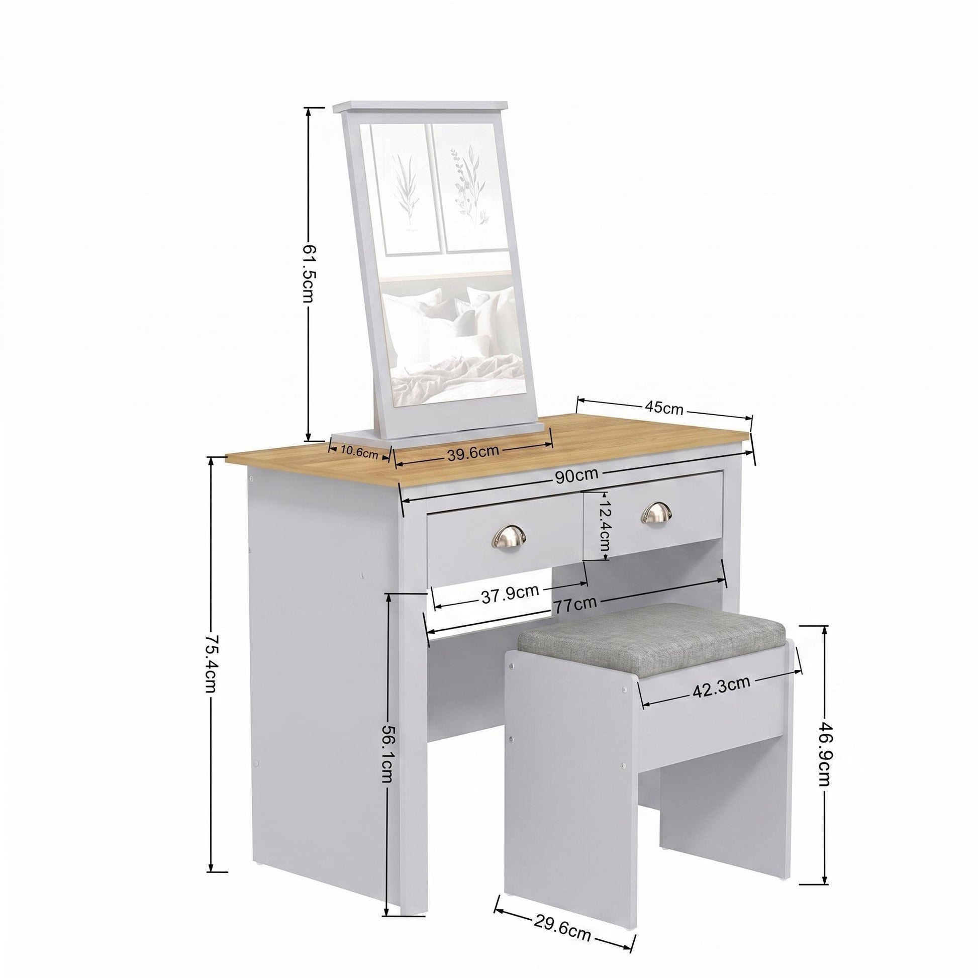 Jack Wills Lancaster 2 Drawer Dressing Table Set