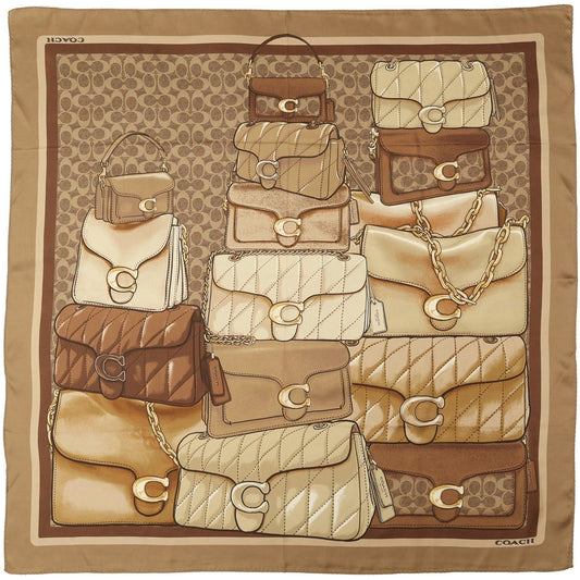 Coach Stacked Tabby Printed Silk Square