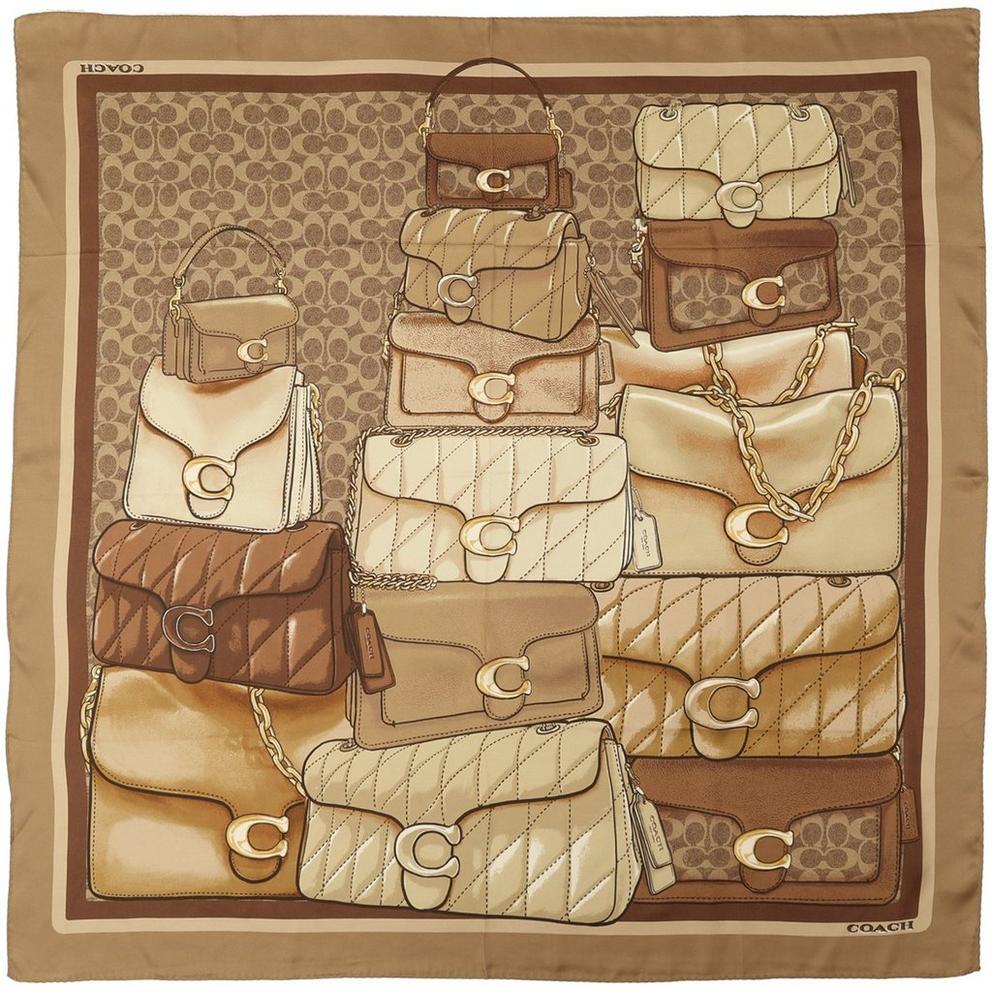 Coach Stacked Tabby Printed Silk Square