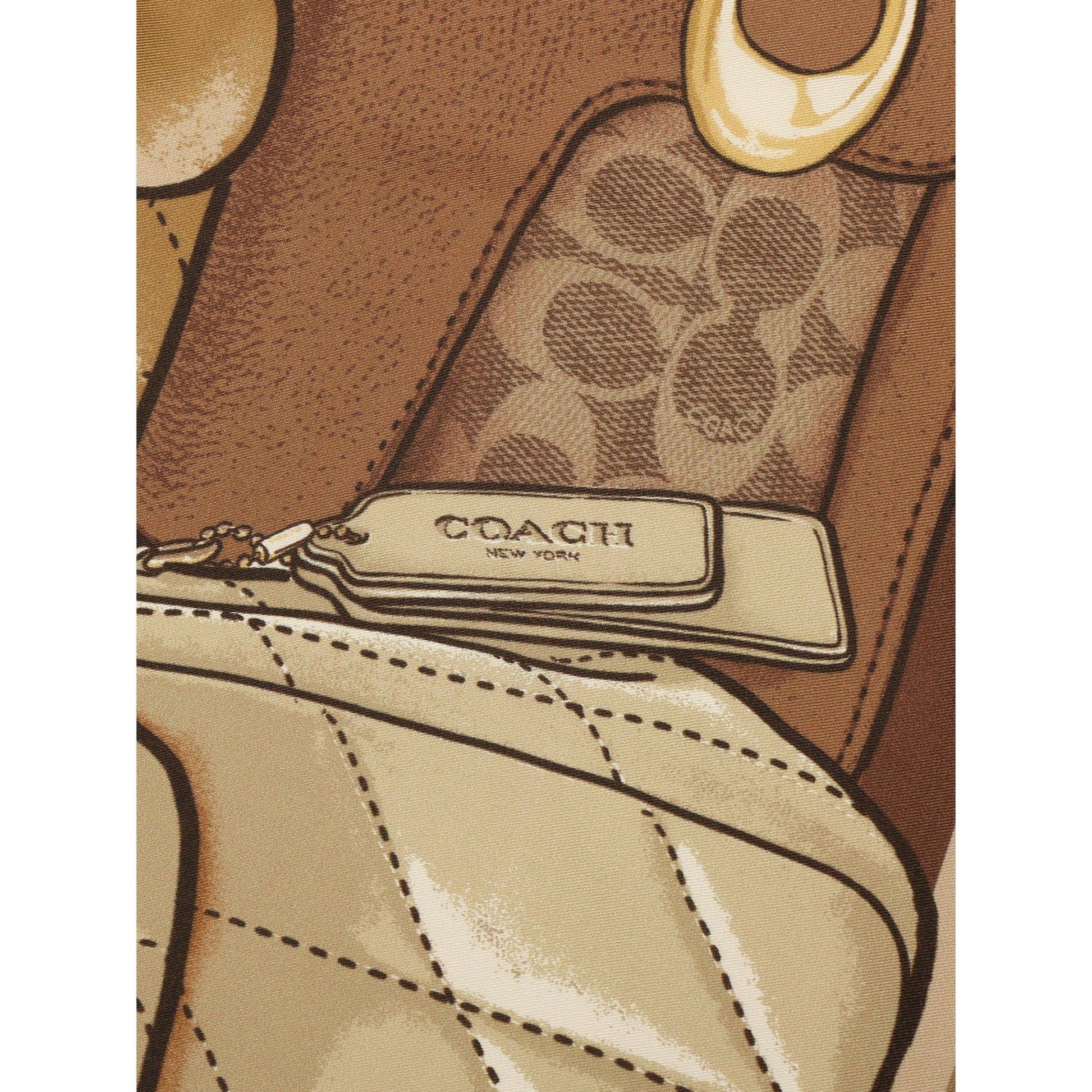 Coach Stacked Tabby Printed Silk Square